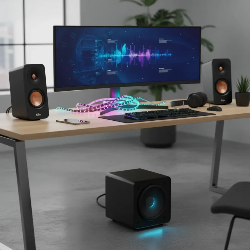 Klipsch ProMedia Lumina sacrifices bass for desk-friendly design