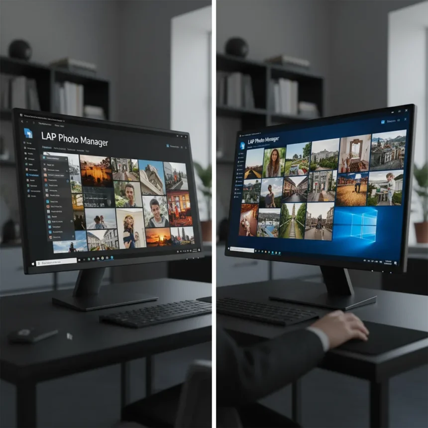 LAP Photo Manager outperforms Windows 11's built-in Photos app — AI-generated illustration