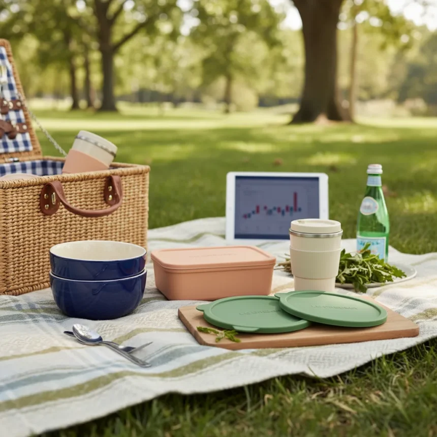 Le Creuset On-the-Go Collection Brings Luxury Picnics Under $50 — AI-generated illustration