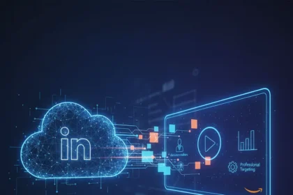 LinkedIn data now powers Amazon's streaming TV ad targeting — AI-generated illustration