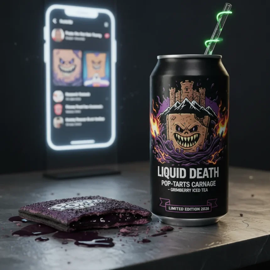 Liquid Death x Pop-Tarts collab masters nostalgia marketing