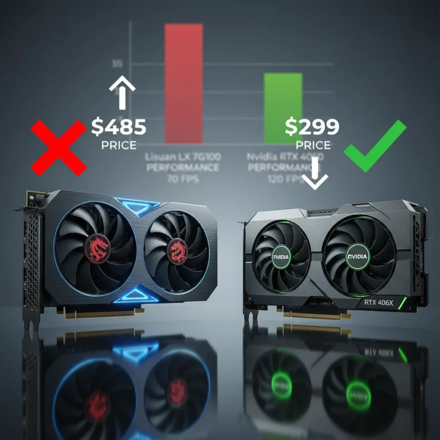 Lisuan LX 7G100 Can't Match Nvidia's RTX 4060 at a Higher Price