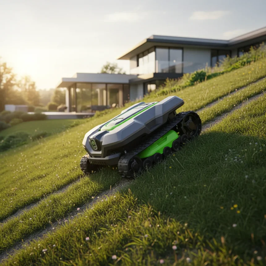 Lymow One Plus tracked robot mower tackles slopes others can't