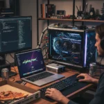 M5 Max MacBook Pro RTX 5090 eGPU hits 100+ FPS in Cyberpunk