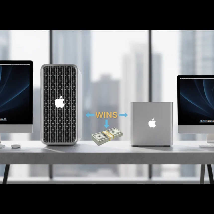 Mac Pro M2 vs Mac Studio M2: Studio Wins for Most — AI-generated illustration