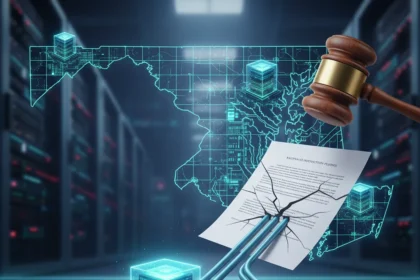 Maryland's $2 billion AI data center grid bill sparks FERC fight — AI-generated illustration