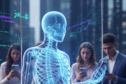 Meta's age verification AI scans bone structure, not faces — AI-generated illustration