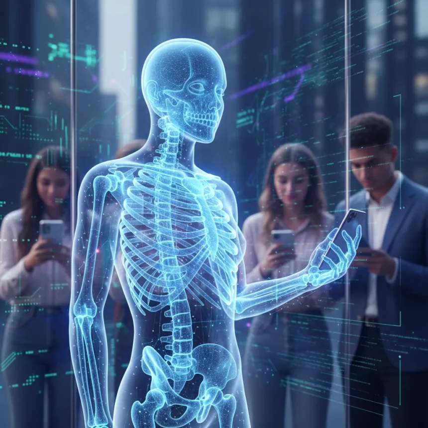 Meta's age verification AI scans bone structure, not faces — AI-generated illustration