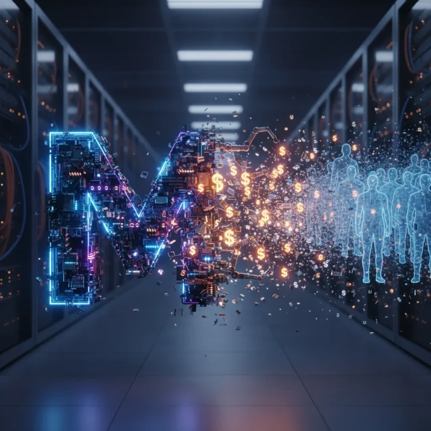Meta's AI spending spree forces record workforce cuts — AI-generated illustration