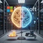 Microsoft AI spending debate: strength or catch-up? — AI-generated illustration
