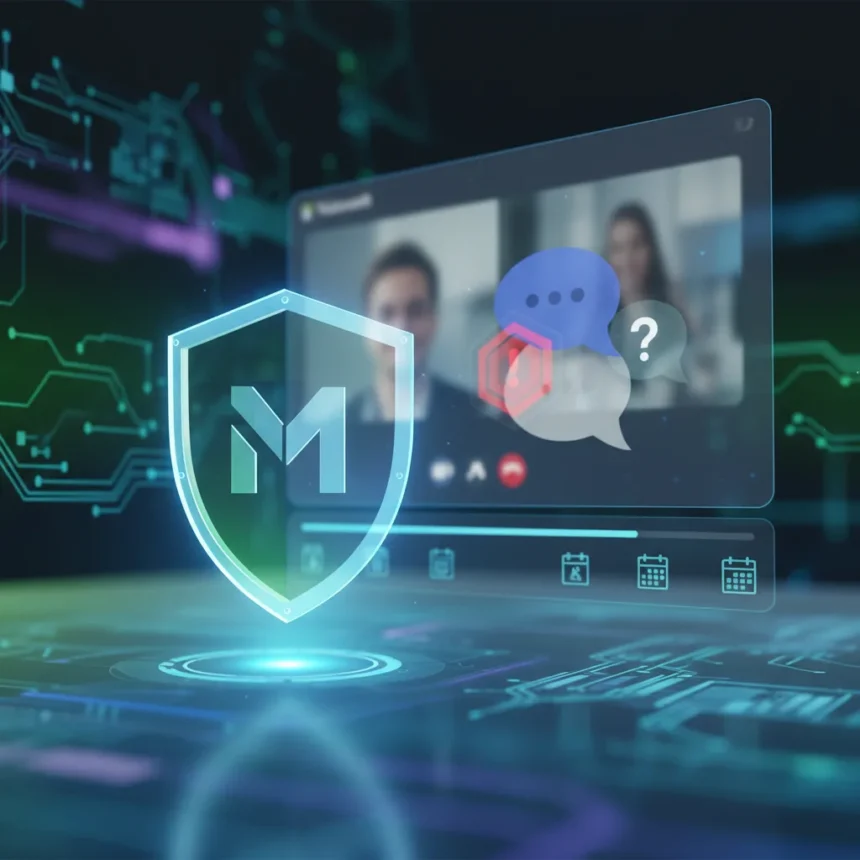 Microsoft Teams Brand Impersonation Protection arrives mid-February — AI-generated illustration