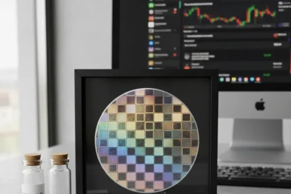 Mikron test wafer souvenirs turn Russian chips into desk art