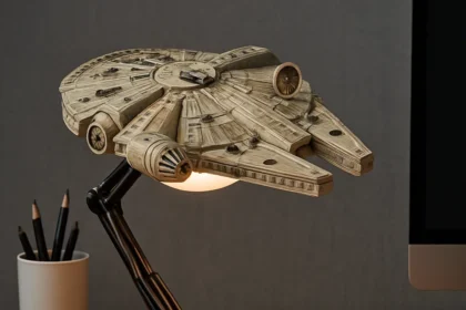 Millennium Falcon Desk Lamp Combines Star Wars Fandom With Actual Function — AI-generated illustration