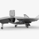 A model of a fighter jet on a white background
