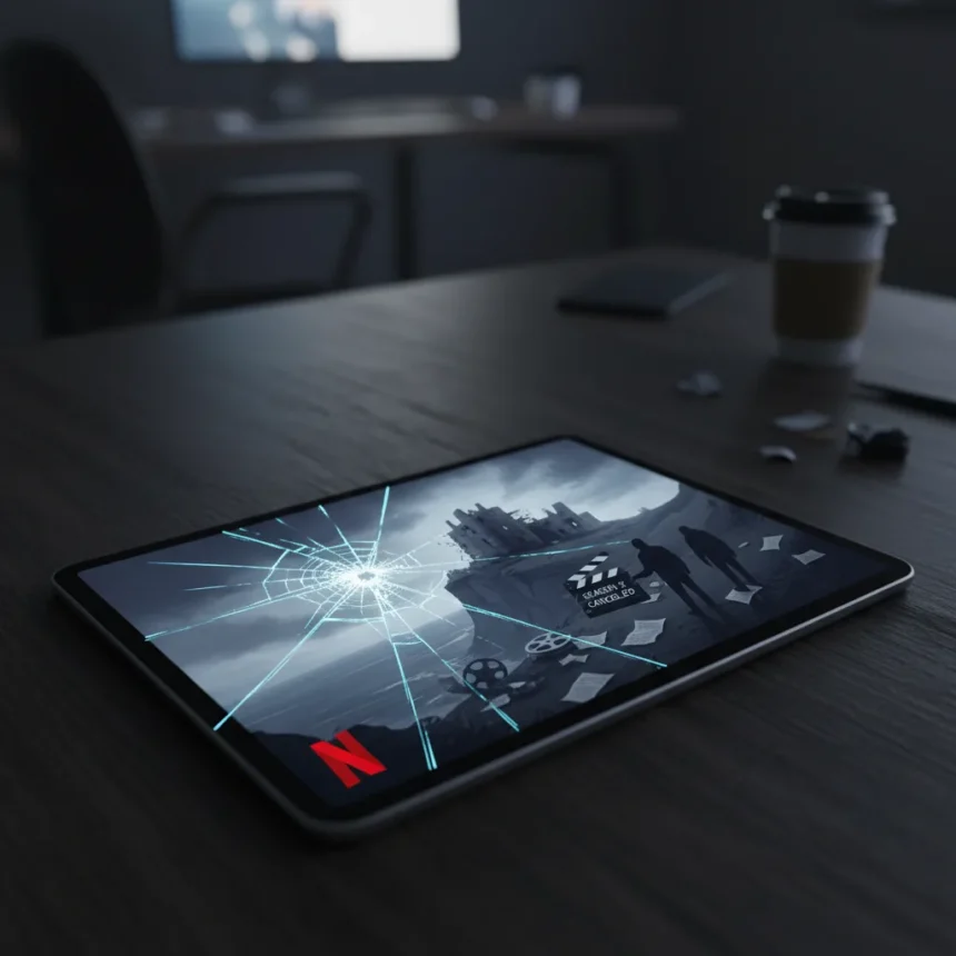 Netflix UK drama cancellations signal streaming's heartbreaking pattern — AI-generated illustration