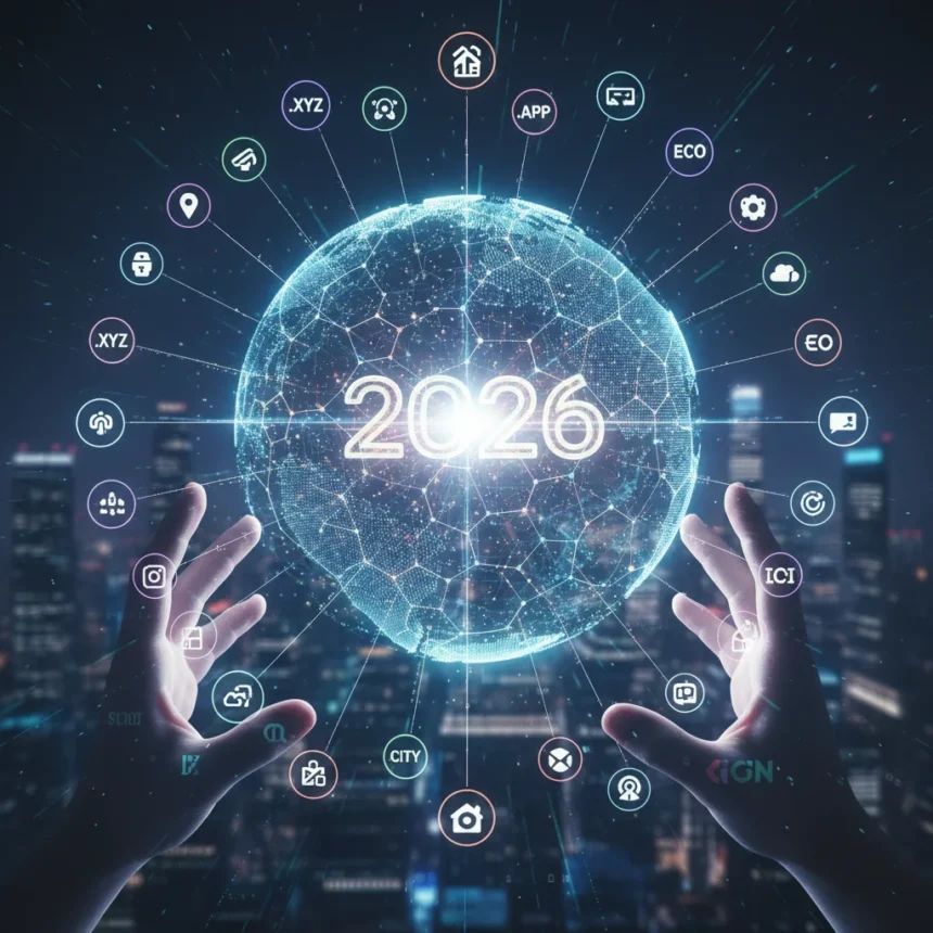 New gTLD Round 2026 Opens: Hundreds of Domain Extensions Coming — AI-generated illustration