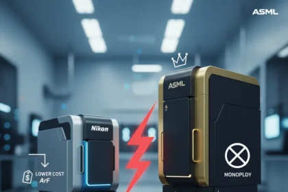 Nikon lithography pricing strategy challenges ASML monopoly
