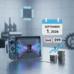 Nintendo Switch 2 price hike hits $499 in September 2026 — AI-generated illustration