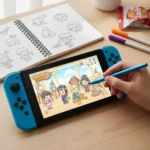 Nintendo Switch stylus guide for Tomodachi Life creativity — AI-generated illustration