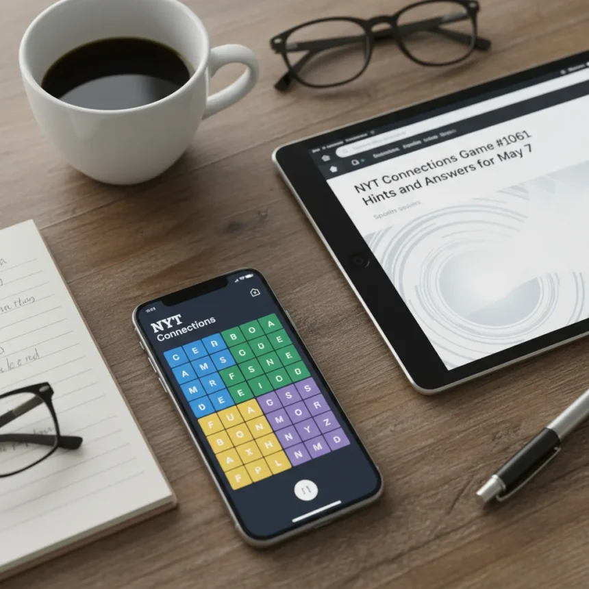 NYT Connections Game #1061 Hints and Answers for May 7 — AI-generated illustration