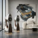 Oben Hi-Fi speakers blur audio and art—at luxury prices — AI-generated illustration