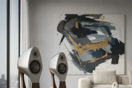 Oben Hi-Fi speakers blur audio and art—at luxury prices — AI-generated illustration