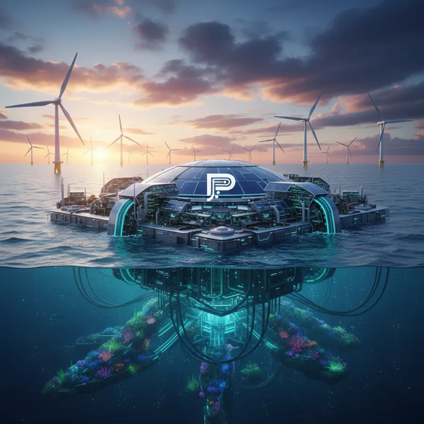 Ocean-powered AI data centers could unlock massive renewable capacity — AI-generated illustration