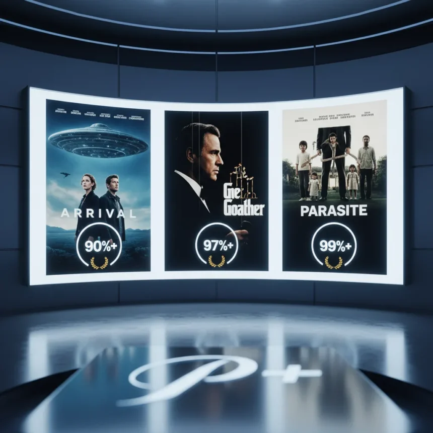 3 Paramount+ movies with 90%+ Rotten Tomatoes scores worth streaming now — AI-generated illustration