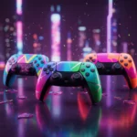 PlayStation Hyperpop DualSense Controllers Dazzle, But Glossy Finish Divides — AI-generated illustration