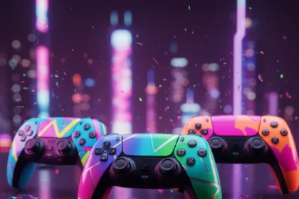 PlayStation Hyperpop DualSense Controllers Dazzle, But Glossy Finish Divides — AI-generated illustration
