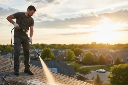 Stop pressure washing your roof—here's why experts disagree — AI-generated illustration