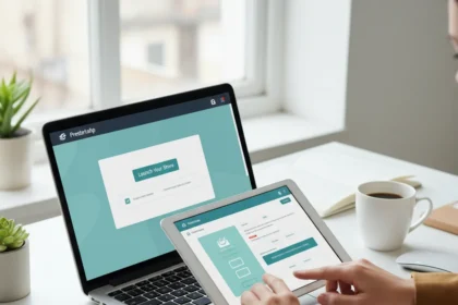 Prestashop makes launching your first online shop surprisingly simple — AI-generated illustration
