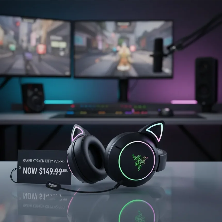 Razer Kraken Kitty V2 Pro Finally Drops to $149.99 — AI-generated illustration