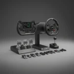 Revosim RS Pure racing wheel challenges Fanatec with F1 and rally versatility — AI-generated illustration