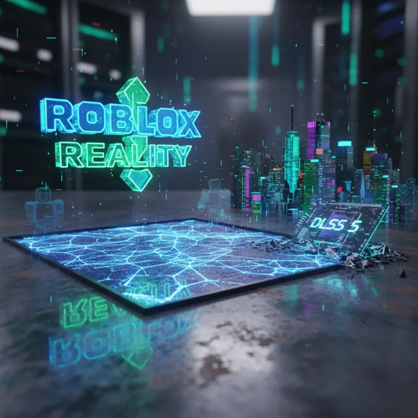 Roblox Reality risks repeating DLSS 5's AI upscaling mistakes — AI-generated illustration