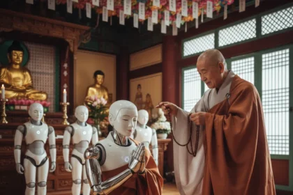 Robot monk Gabi takes vows in South Korea, sparking AI spirituality debate