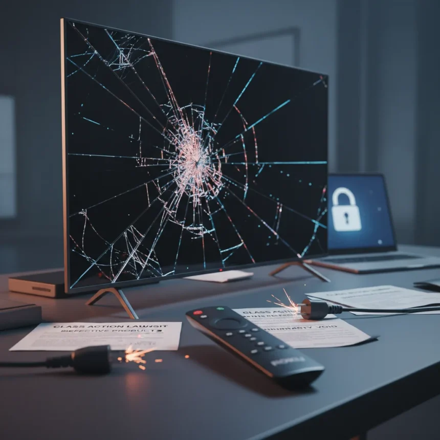Roku and TCL face class action over bricked smart TVs — AI-generated illustration