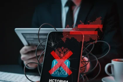 Russia's Censorship Campaign Targets Independent News Apps — AI-generated illustration