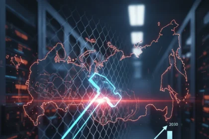 Russia's VPN crackdown targets 92% block rate by 2030 — AI-generated illustration
