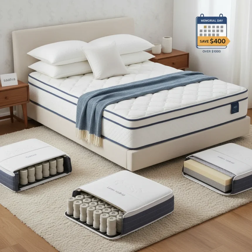 Saatva Memorial Day sale offers $400 off mattresses over $1,000