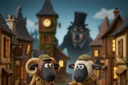The Sheep Detectives blends murder mystery with stunning stop-motion charm — AI-generated illustration