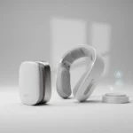 SKG G7 Pro Fold Neck Massager: Heating, Voice, and Foldable Design — AI-generated illustration