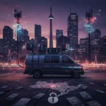 Canadian SMS blaster attacks expose 5G network vulnerabilities — AI-generated illustration