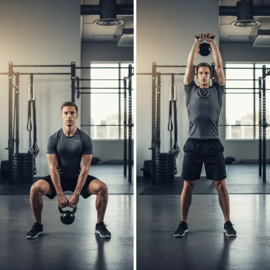 Split squat kettlebell swing builds balance and power
