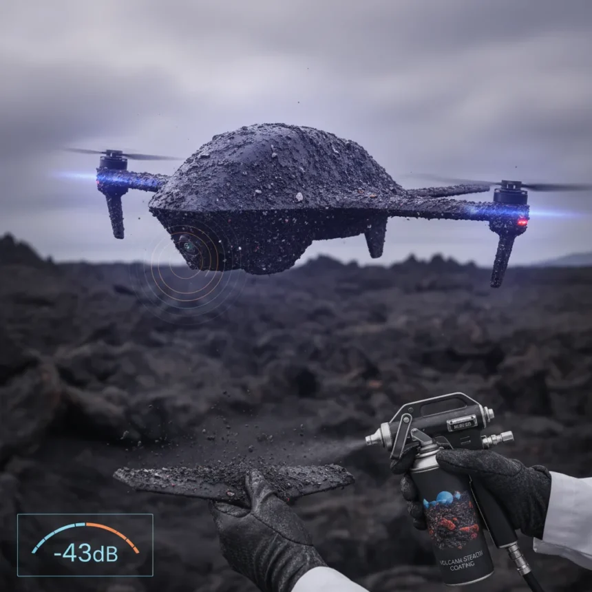 Spray-on drone stealth coating claims 43dB radar reduction