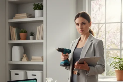 Spring cleaning motivation hack: employ yourself — AI-generated illustration