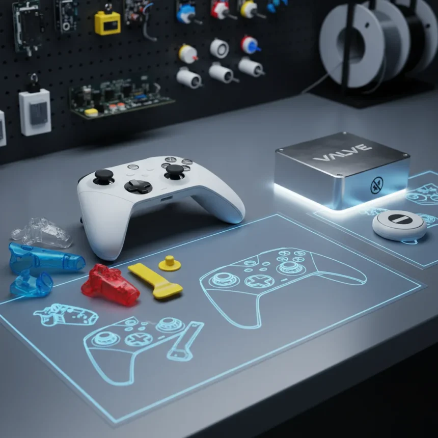 Steam Controller CAD files open-source, but mods have limits — AI-generated illustration