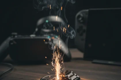 Steam Controller charging puck fire hazard sparks safety alert