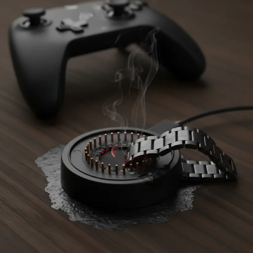 Steam Controller charging puck poses fire risk with metal objects