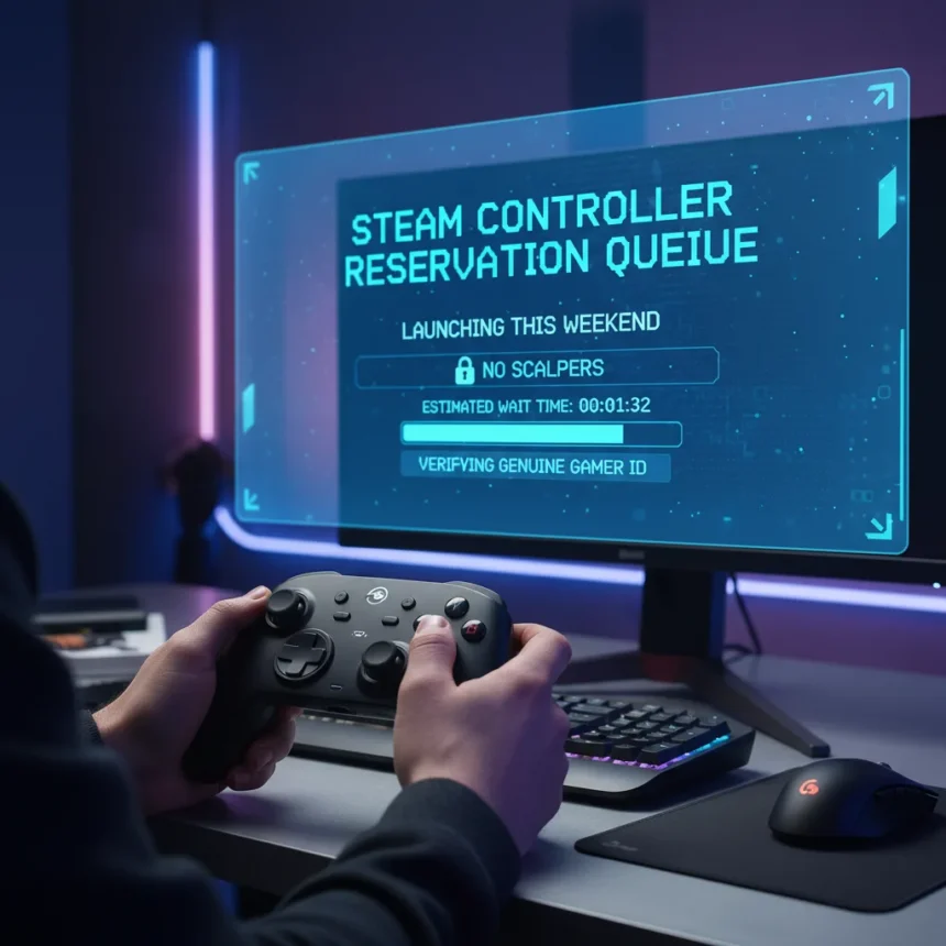 Steam Controller Reservation Queue Launches This Weekend — AI-generated illustration